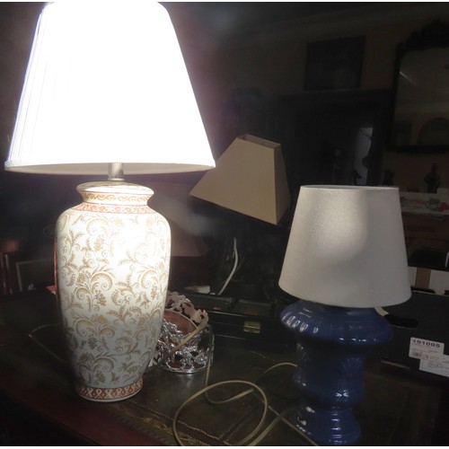 572 - Pair of Modern Table Lamps Electrified Working Order Tallest 24 Inches high Approximately