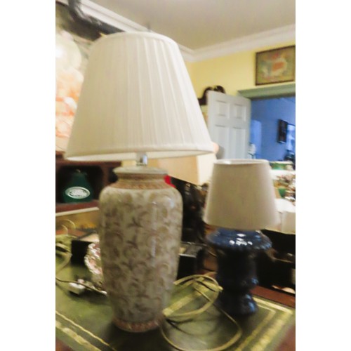 572 - Pair of Modern Table Lamps Electrified Working Order Tallest 24 Inches high Approximately