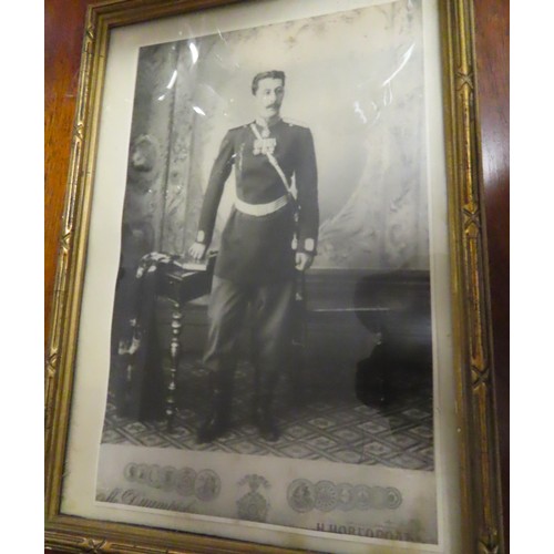 100K - Four Old Framed Black and White Photographs Military Figure and Others Tallest 10 Inches High Approx... 