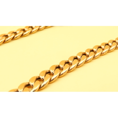 11 - 9 Carat Yellow Gold Curb Link Bracelet 14cm Long 16.7 Grams