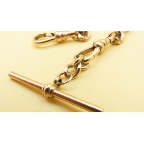 116 - 9 Carat Yellow Gold Curb Link Pocket Watch Chain or Necklace 48cm Long 50.5 Grams