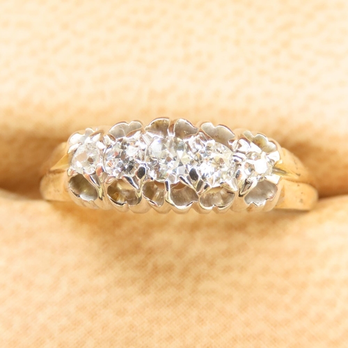 119 - Five Stone Diamond Ring Mounted on 18 Carat Gold Band Size M