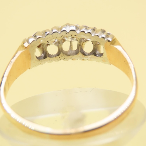 119 - Five Stone Diamond Ring Mounted on 18 Carat Gold Band Size M