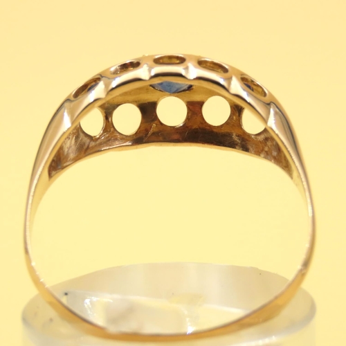 164 - Edwardian Sapphire and Diamond  Ring Mounted on 18 Carat Yellow Gold Band Size Q