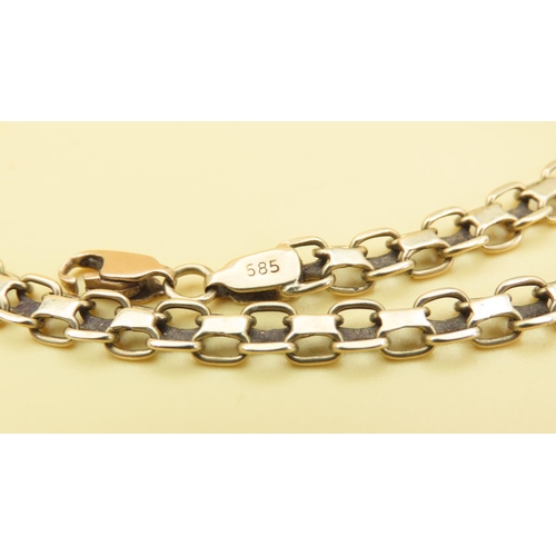 298 - 14 Carat Yellow Gold Fancy Link Bracelet 19cm Long