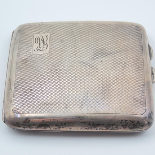 338 - Silver Cigarette Box 9cm Wide 6cm High