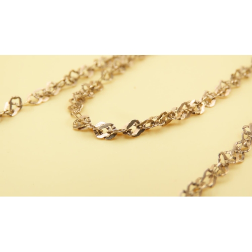 359 - 9 Carat Yellow Gold Ladies Necklace Interlinking Form Chain 46cm Long