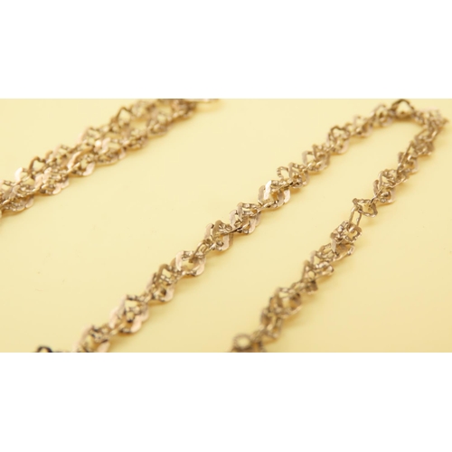 359 - 9 Carat Yellow Gold Ladies Necklace Interlinking Form Chain 46cm Long