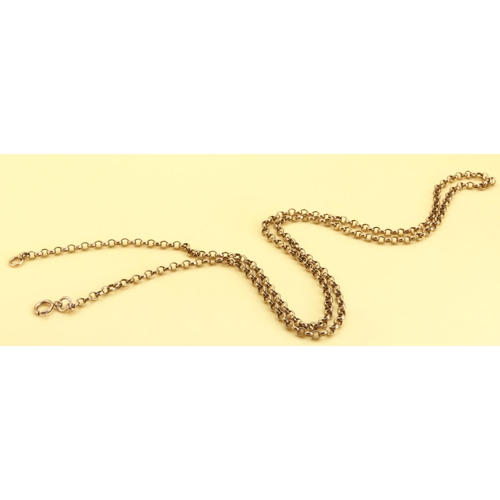 37 - 9 Carat Yellow Gold Cable Link Necklace 56cm Long
