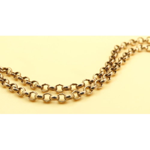 37 - 9 Carat Yellow Gold Cable Link Necklace 56cm Long