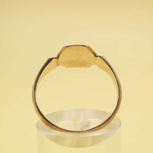 403 - 9 Carat Yellow Gold Panel Set Ring Size Q