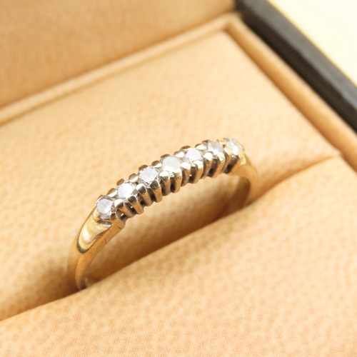 455 - Diamond Band Ring Mounted on 9 Carat Yellow Gold Ring Size P