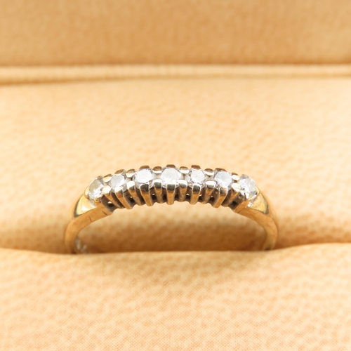 455 - Diamond Band Ring Mounted on 9 Carat Yellow Gold Ring Size P