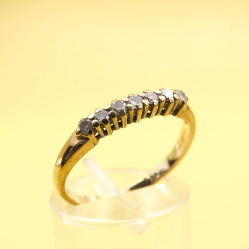 455 - Diamond Band Ring Mounted on 9 Carat Yellow Gold Ring Size P