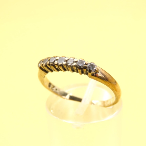 455 - Diamond Band Ring Mounted on 9 Carat Yellow Gold Ring Size P