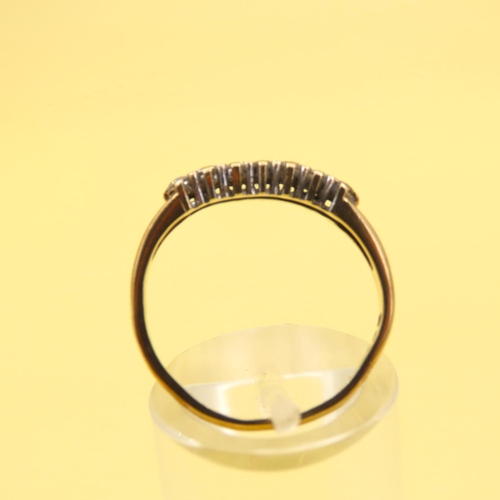 455 - Diamond Band Ring Mounted on 9 Carat Yellow Gold Ring Size P