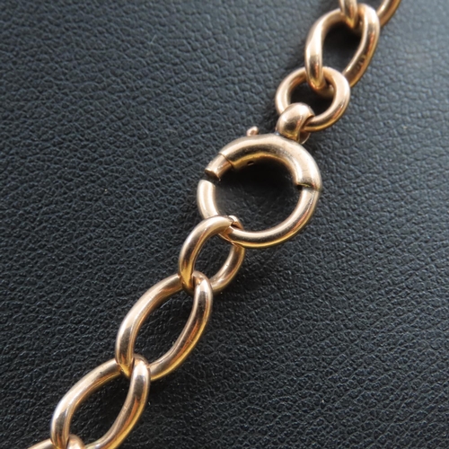 479 - 9 Carat Rose Gold T-Bar Necklace or Pocket Watch Chain 40cm Long