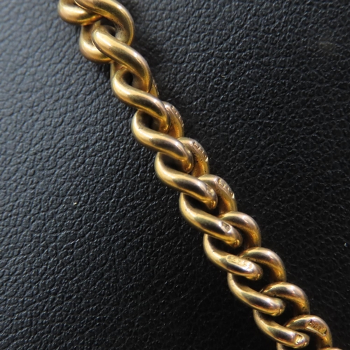 480 - 9 Carat Yellow Gold T-Bar Chain Necklace 40cm Long