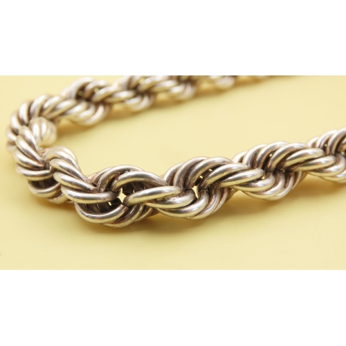 511 - Silver Gradual Rope Chain Necklace 85cm Long