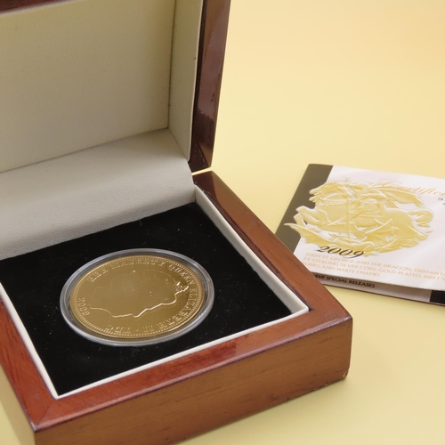 516 - Queen Elizabeth Coin Silver with 24 Carat Gold Deep Plating with Original Presentation Box