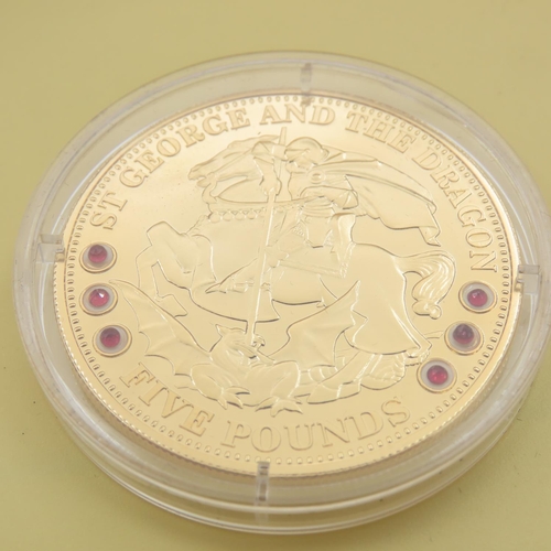 516 - Queen Elizabeth Coin Silver with 24 Carat Gold Deep Plating with Original Presentation Box