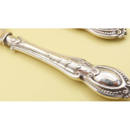 526 - Silver Carriage Knife and Fork 17cm and 14cm Long