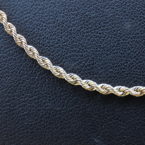 555 - 9 Carat Yellow Gold Rope Chain Necklace 46cm Long