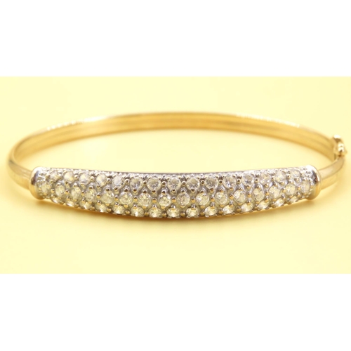 564 - Gemset Bracelet Carat Yellow Gold Inner Width 6.5cm