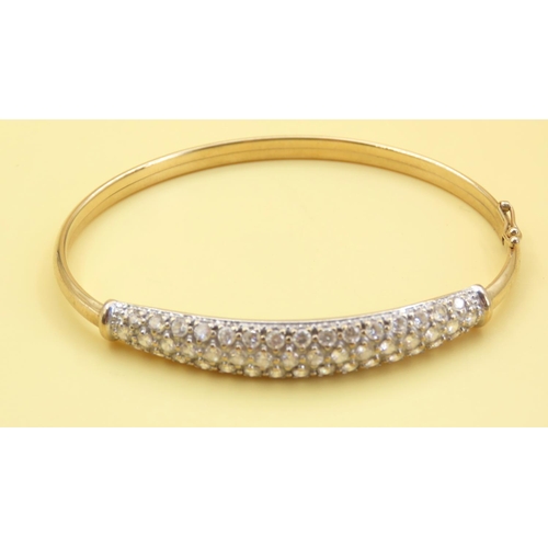 564 - Gemset Bracelet Carat Yellow Gold Inner Width 6.5cm