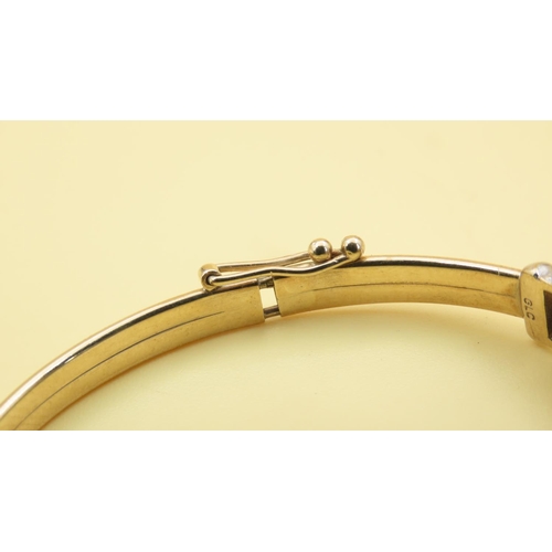 564 - Gemset Bracelet Carat Yellow Gold Inner Width 6.5cm