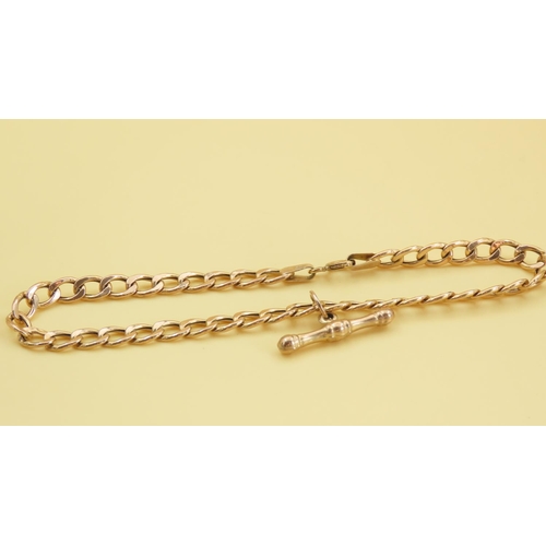 567 - 9 Carat Yellow Gold Curb Link Bracelet 18cm Long