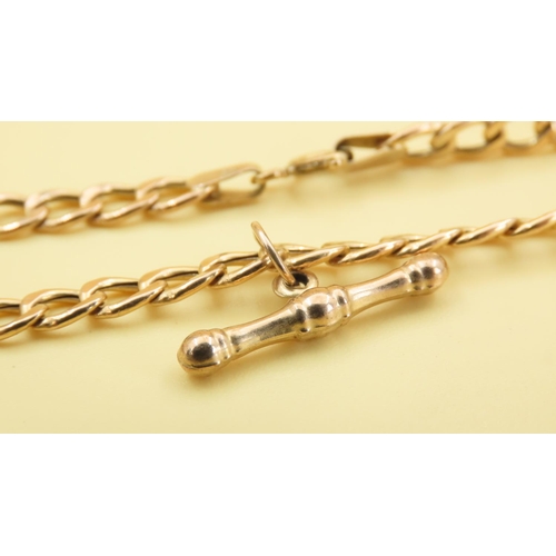 567 - 9 Carat Yellow Gold Curb Link Bracelet 18cm Long