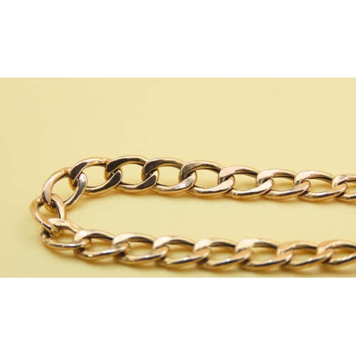 567 - 9 Carat Yellow Gold Curb Link Bracelet 18cm Long