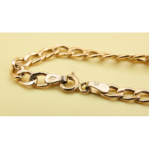 567 - 9 Carat Yellow Gold Curb Link Bracelet 18cm Long