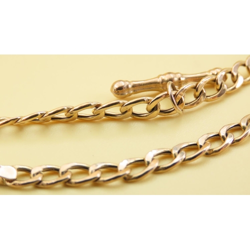 567 - 9 Carat Yellow Gold Curb Link Bracelet 18cm Long