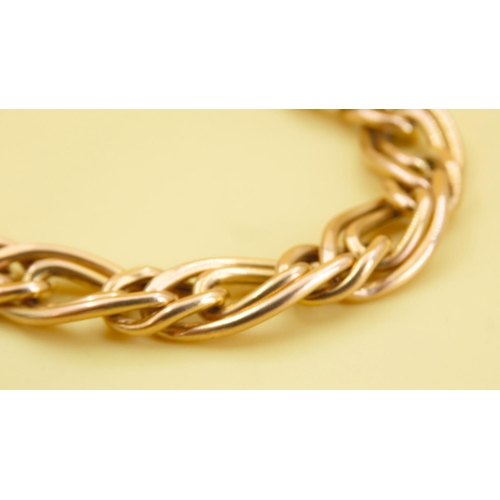 569 - 9 Carat Yellow Gold Fancy Link Bracelet 18cm Long and 8.5 Grams