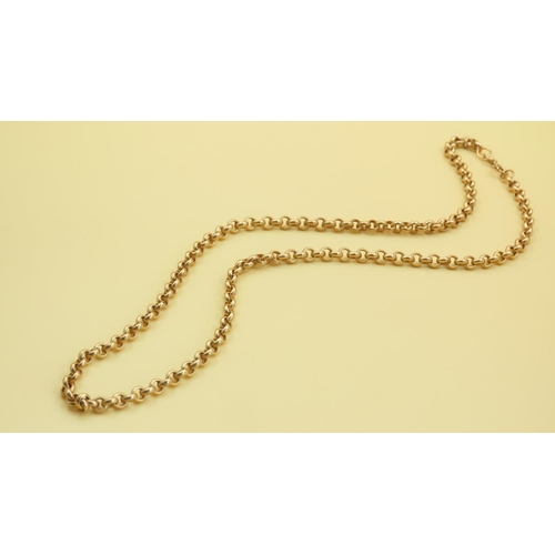 578 - 9 Carat Yellow Gold Cable Link Necklace 44cm Long