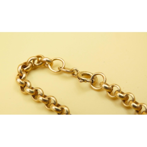 578 - 9 Carat Yellow Gold Cable Link Necklace 44cm Long