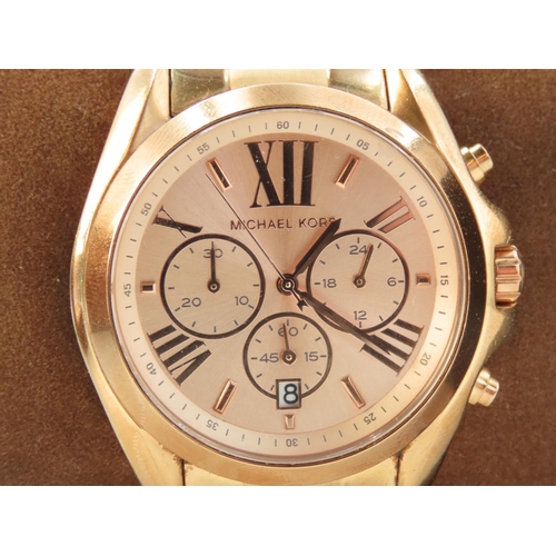 619 - Rose Gold Michael Kors Watch Original Presentation Box Present Rarely Worn