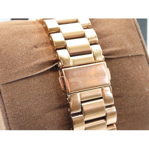 619 - Rose Gold Michael Kors Watch Original Presentation Box Present Rarely Worn