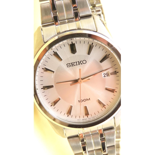 623 - Seiko Silver Tone Gentleman's Watch  As New Unworn