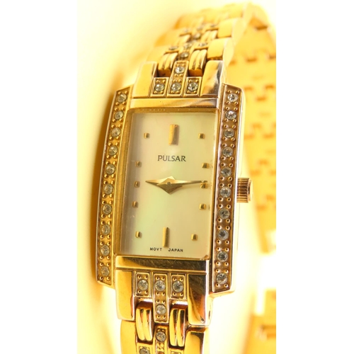 626 - Pulsar Gold Tone Ladies Watch As New Unworn