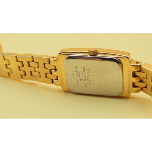 626 - Pulsar Gold Tone Ladies Watch As New Unworn