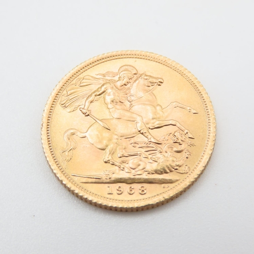 660 - Queen Elizabeth II 1968 Full Gold Sovereign