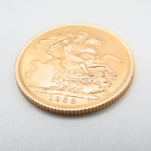 662 - Queen Elizabeth II 1968 Full Gold Sovereign