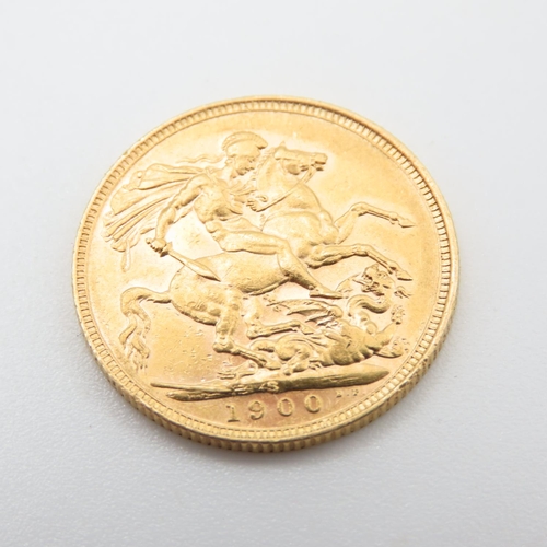 666 - Queen Victoria 1900 Full Gold Sovereign