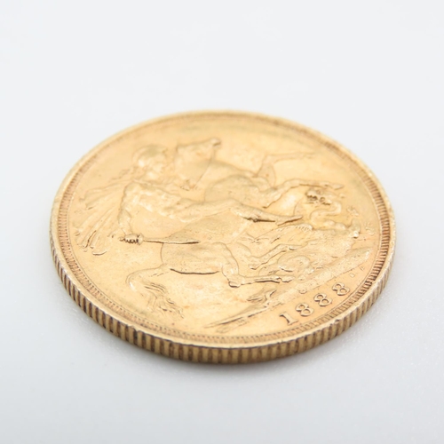 668 - Queen Victoria 1888 Full Gold Sovereign