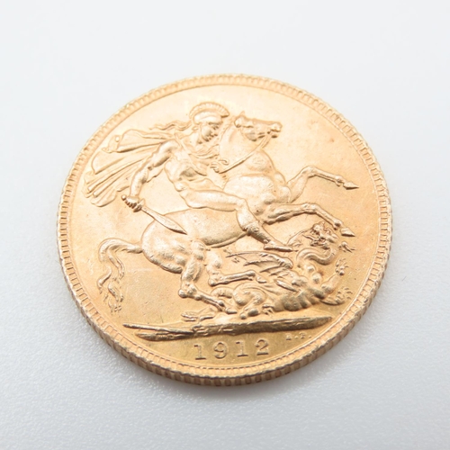 671 - George V 1912 Full Gold Sovereign