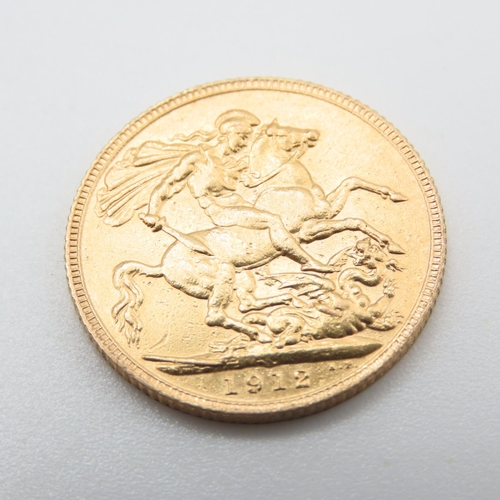 673 - George V 1912 Full Gold Sovereign