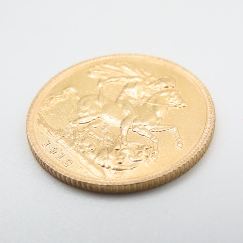 673 - George V 1912 Full Gold Sovereign